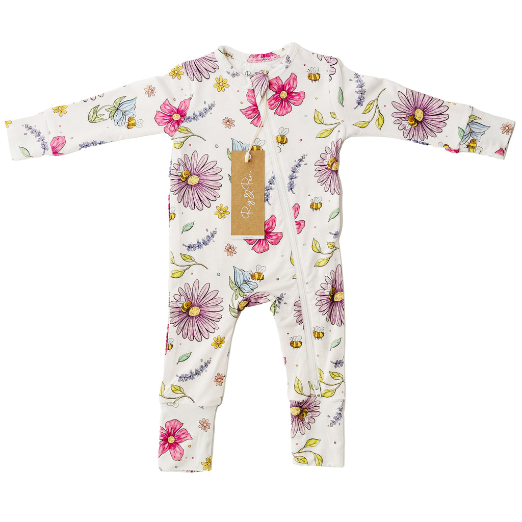 Bamboo Slouch Footless Romper Prints - Designed by Hand - Ry & Pen