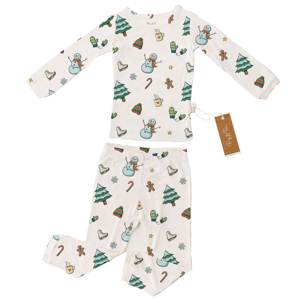 Bamboo Toddler Long Sleeve Pajama Set - Winter Collection - Ry & Pen